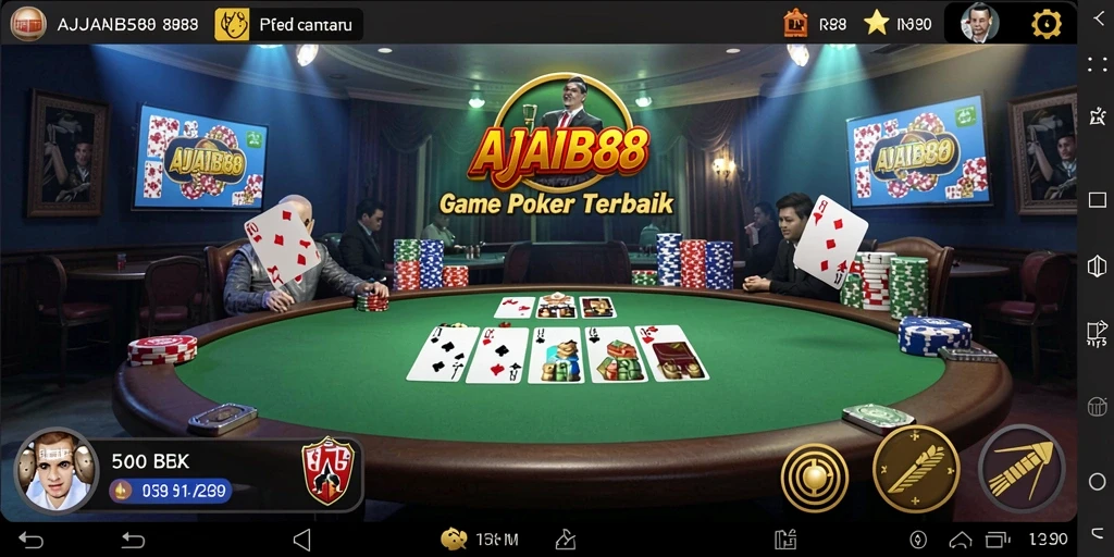 Tangkapan layar AJAIB88 menampilkan pengalaman bermain Poker yang seru dan interaktif.