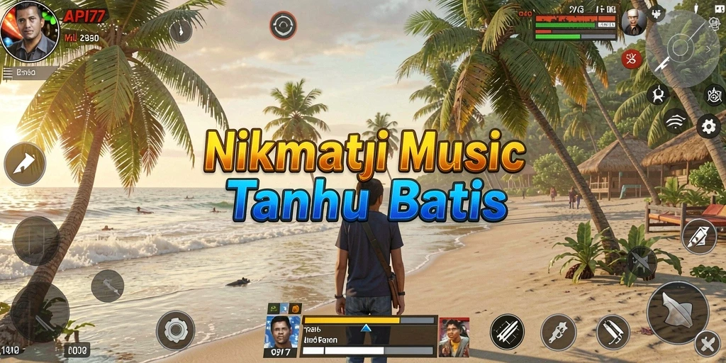 Tampilan utama API77 dengan berbagai pilihan lagu musik.