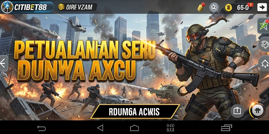 Screenshot menampilkan aksi cepat dan karakter dinamis dalam CITIBET88.
