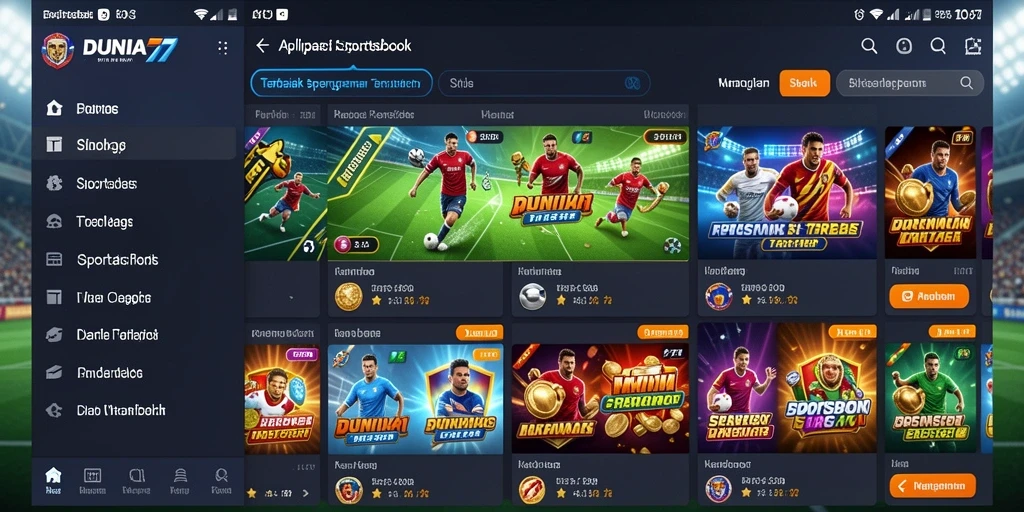 Tampilan gameplay DUNIA77 yang menarik dan interaktif.