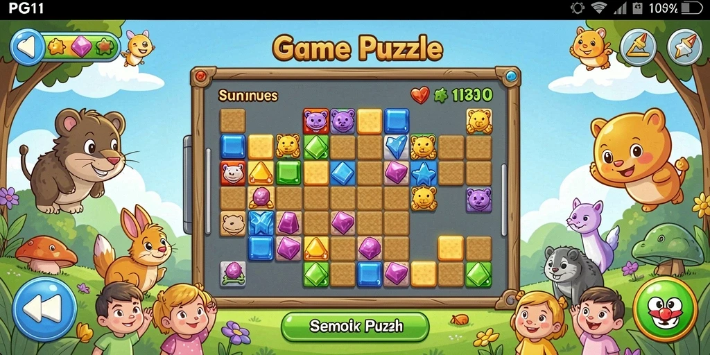 Tampilan gameplay PG11 yang seru dan menantang.