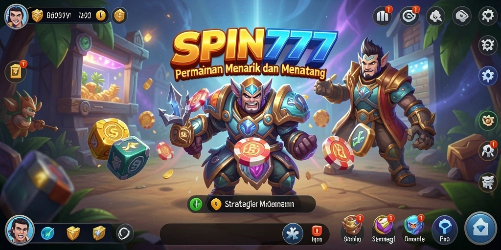 Tampilan gameplay SPIN777 yang strategis dan menantang.