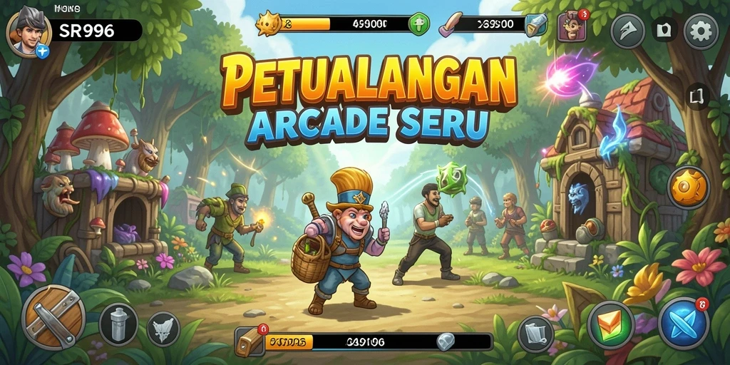 Tampilan gameplay seru dari SR996 dalam dunia arcade.